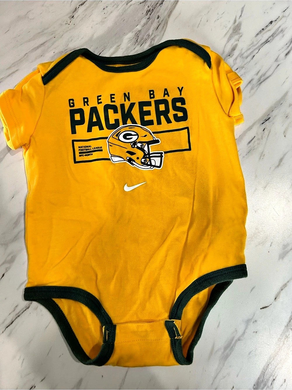 24M Nike Green Bay Packers NFL Infant Bodysuit Yellow